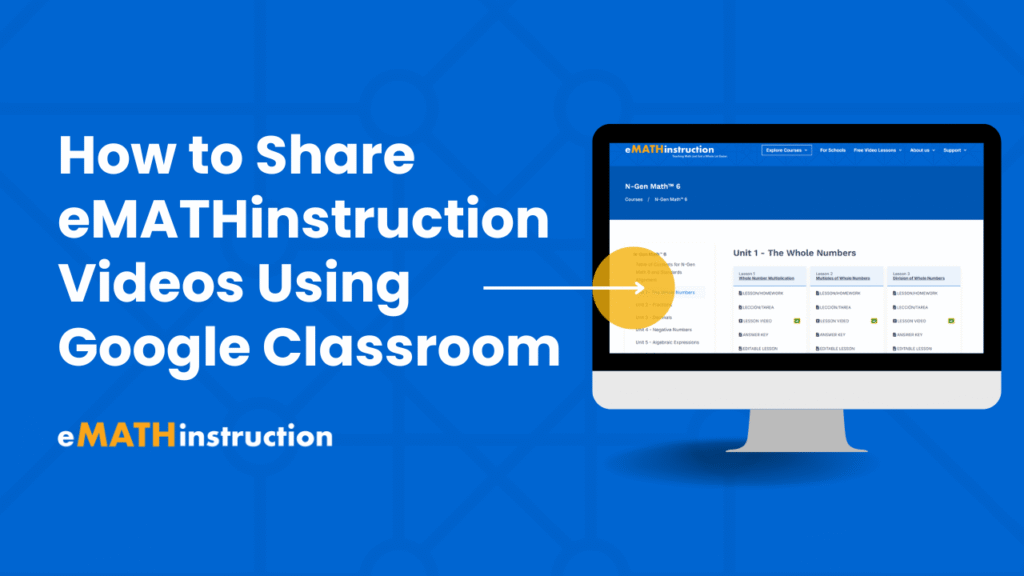 How to Share eMATHinstruction on google classroom